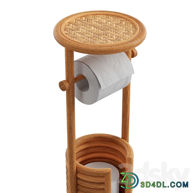 Marielle Rattan Toilet Paper Storage Stand 3D Models