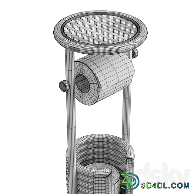 Marielle Rattan Toilet Paper Storage Stand 3D Models