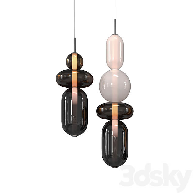 Pebbles cor pendant Pendant light 3D Models