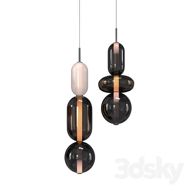 Pebbles cor pendant Pendant light 3D Models