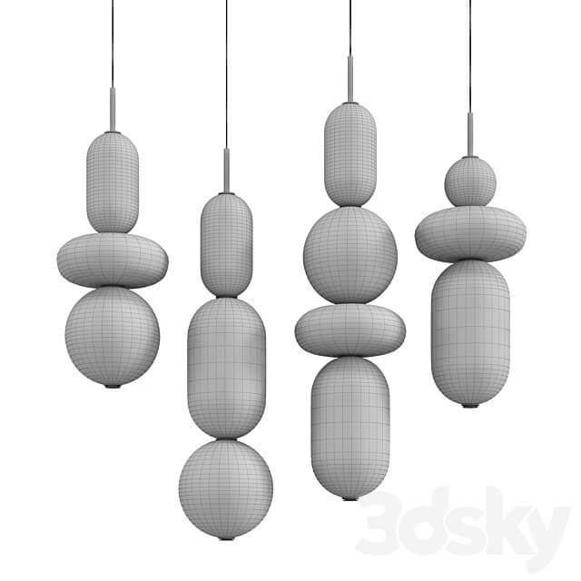 Pebbles cor pendant Pendant light 3D Models