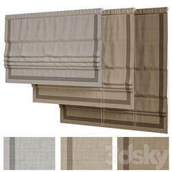 Linen Roman blind. 3D Models 