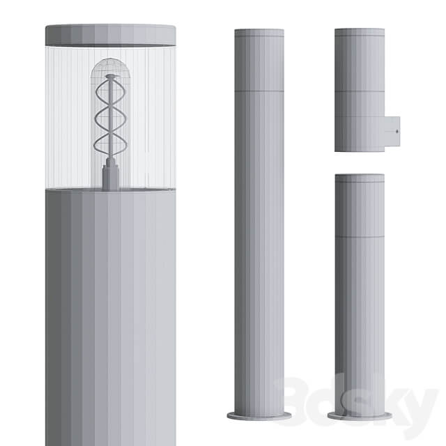 Lucide Fedor Bollard Light 3D Models
