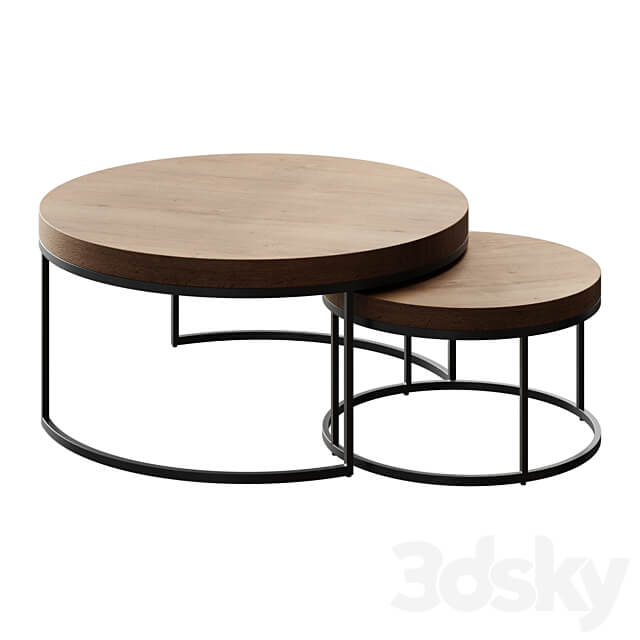Coffee table Malcolm Round Nesting Coffee Tables coffee table 3D Models
