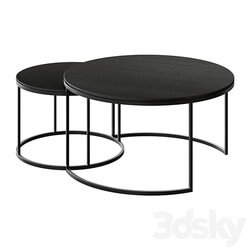 Coffee table Duke Round Metal Nesting Coffee Tables coffee table 3D Models 