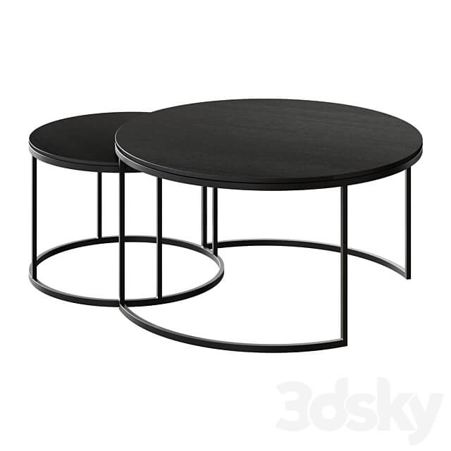 Coffee table Duke Round Metal Nesting Coffee Tables coffee table 3D Models