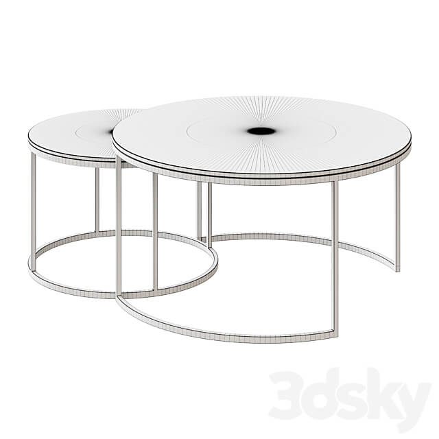 Coffee table Duke Round Metal Nesting Coffee Tables coffee table 3D Models