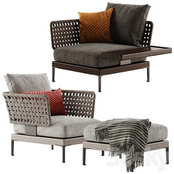 Minotti Patio armchair 3D Models 