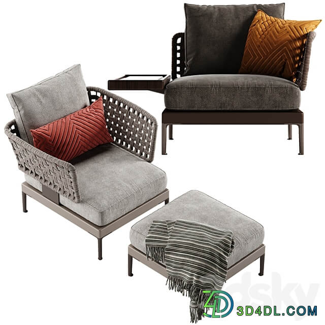 Minotti Patio armchair 3D Models