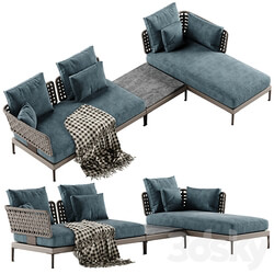 Minotti Patio sectional sofa 3D Models 