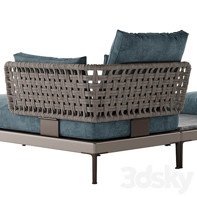 Minotti Patio sectional sofa 3D Models