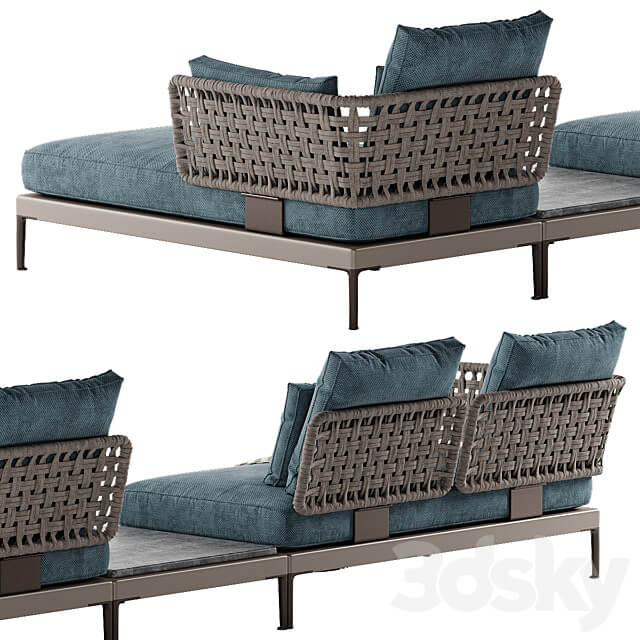 Minotti Patio sectional sofa 3D Models