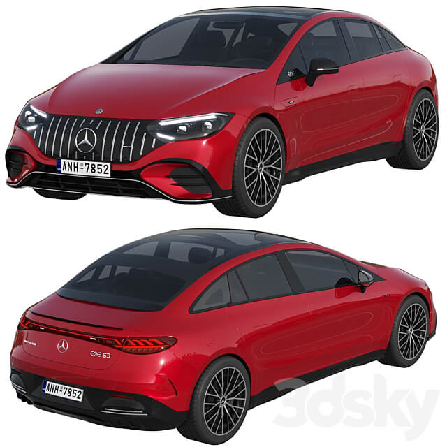 Mercedes Benz EQE 53 AMG 3D Models