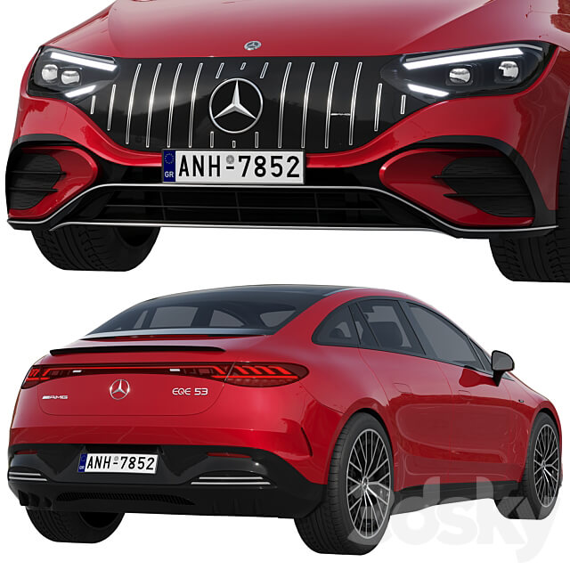 Mercedes Benz EQE 53 AMG 3D Models