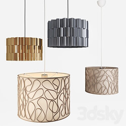 IKEA set lamps 3 Pendant light 3D Models 