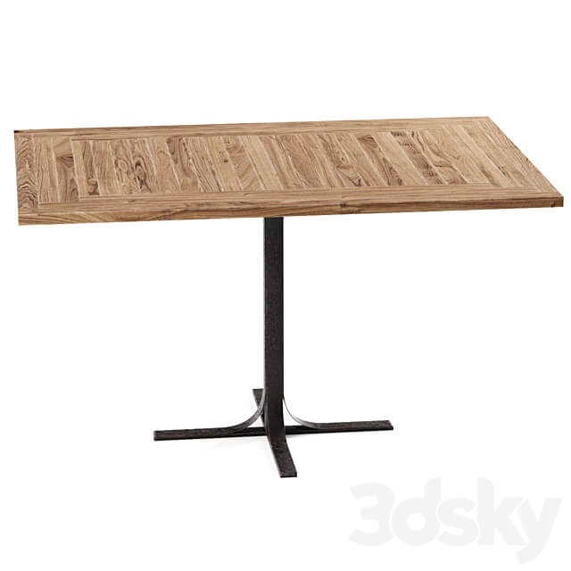 Mila square restaurant table M120 Rectangular restaurant table 3D Models