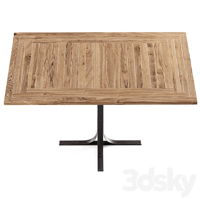 Mila square restaurant table M120 Rectangular restaurant table 3D Models