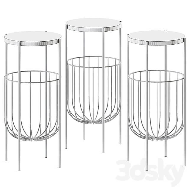 Eyrie Console Table Round by Hübsch Interior Side table 3D Models