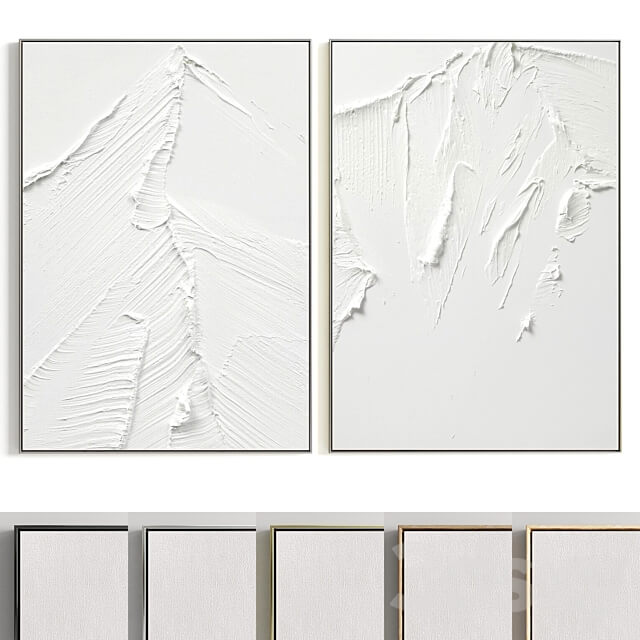 Plaster Two Photo Frame E 125 3D Models