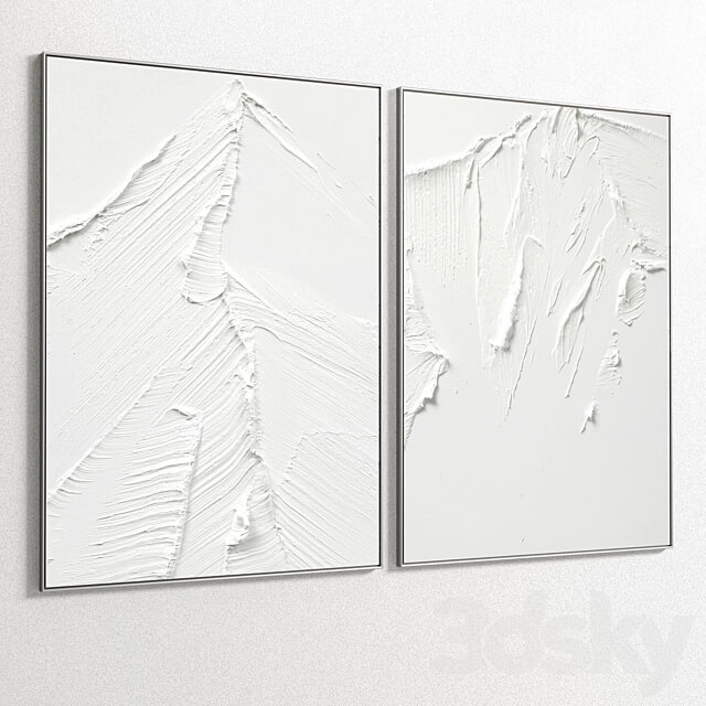 Plaster Two Photo Frame E 125 3D Models