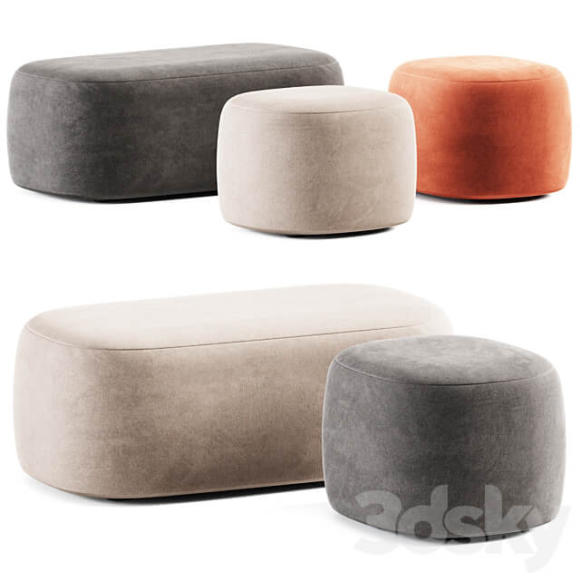 Guest Pouf by Liu Jo Living Collection Pouf 3D Models