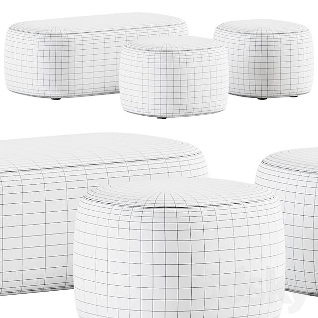 Guest Pouf by Liu Jo Living Collection Pouf 3D Models