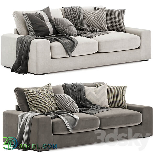 chill fabric 4 seater sofa 3D Models