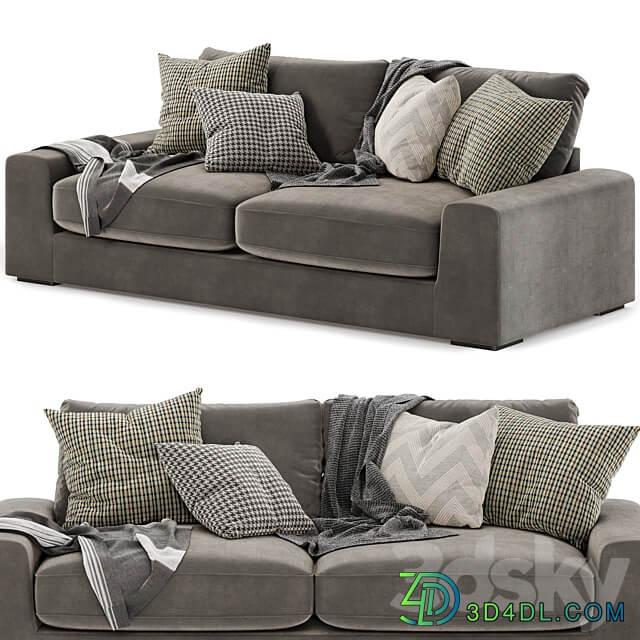 chill fabric 4 seater sofa 3D Models