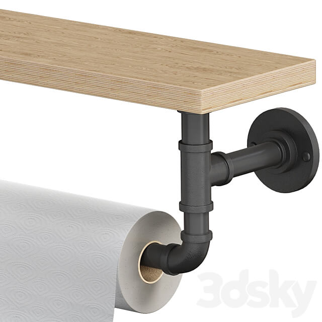 Wall Mounted Paper Towel Holder 3D Models