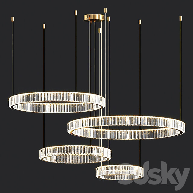 Lamparas Crystal Chandelier Collection Pendant light 3D Models