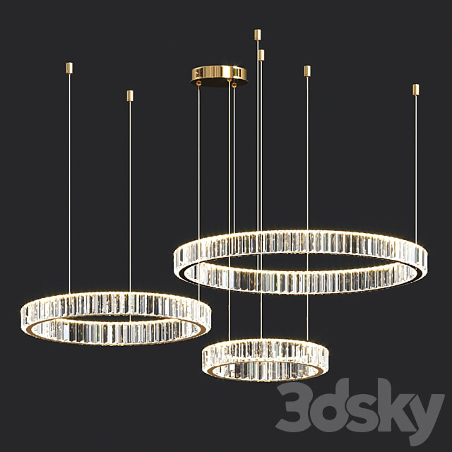 Lamparas Crystal Chandelier Collection Pendant light 3D Models