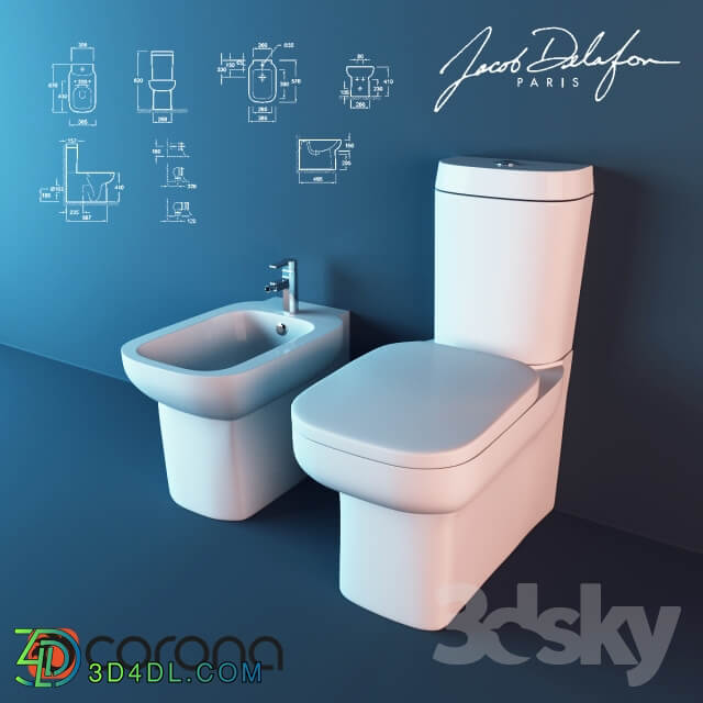 Squat toilet and bidet Jacob Delafon Replay