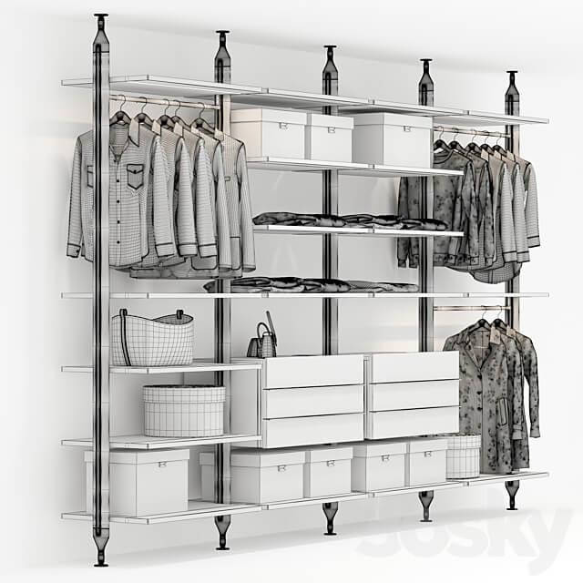 Poliform Lexington Wardrobe Display cabinets 3D Models