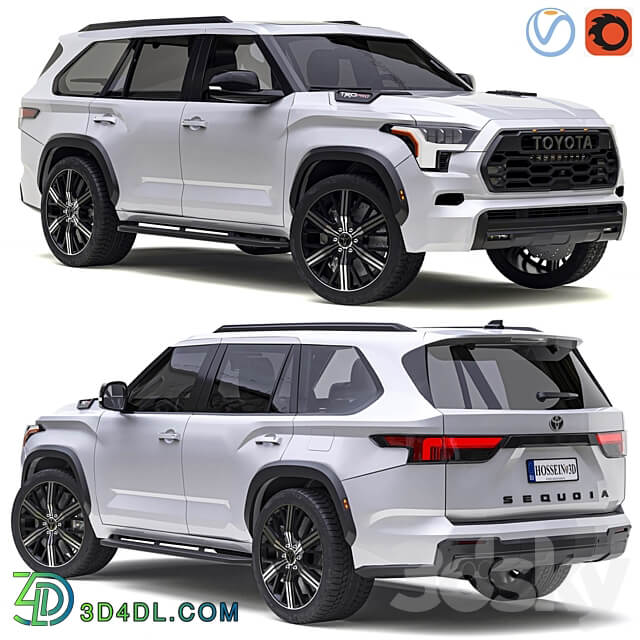Toyota Sequoia 2023 3D Models