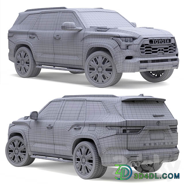 Toyota Sequoia 2023 3D Models