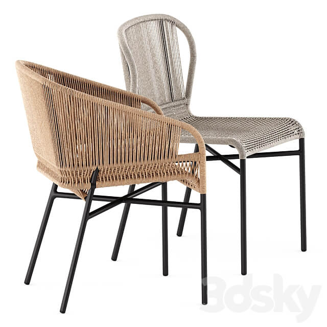 Cricket chairs and Kolonaki table by Varaschin Table Chair 3D Models