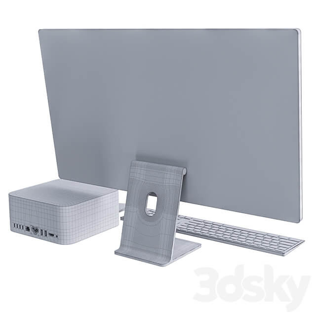 Apple Mac Studio with Studio Display PC other electronics 3D Models