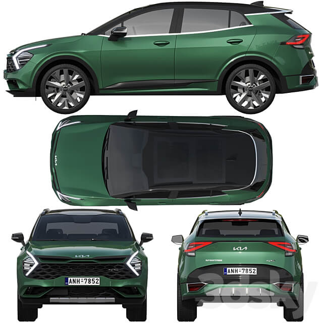 Kia Sportage GT Line 2022 3D Models
