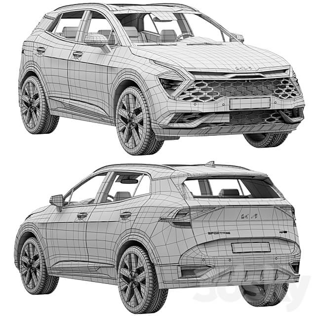 Kia Sportage GT Line 2022 3D Models
