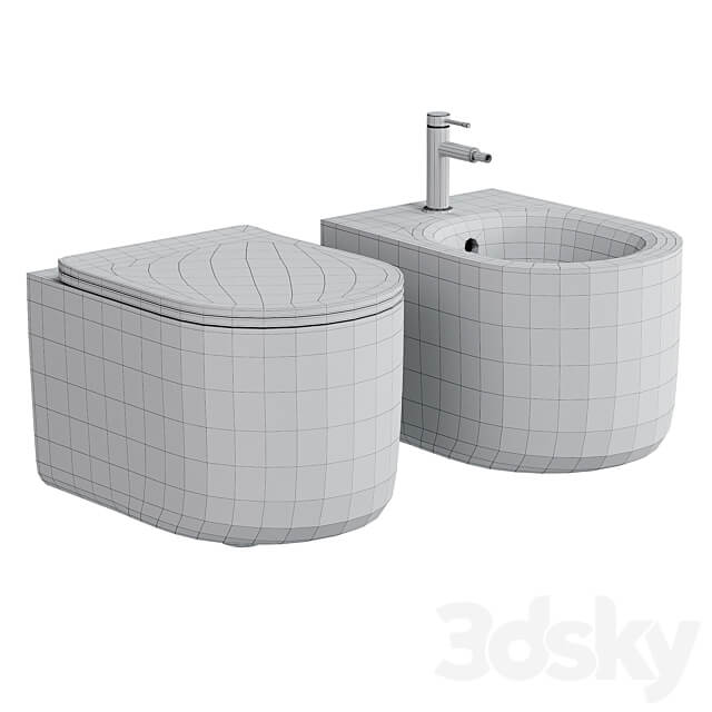 MATT CERAMIC BACK TO WALL WC NOLITA KERASAN 3D Models