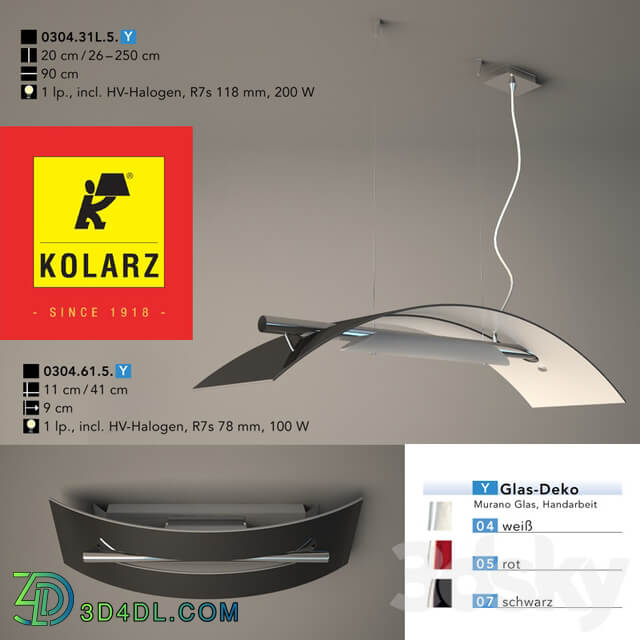 Kolarz Phantom Pendant light 3D Models
