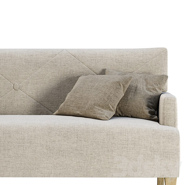 HBF Brentwood Sofa with button back Triple sofa 3D Models