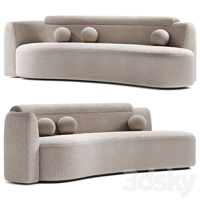 Wave sofa by Daniel Boddam 3D Models
