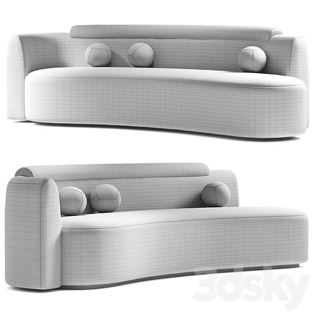 Wave sofa by Daniel Boddam 3D Models