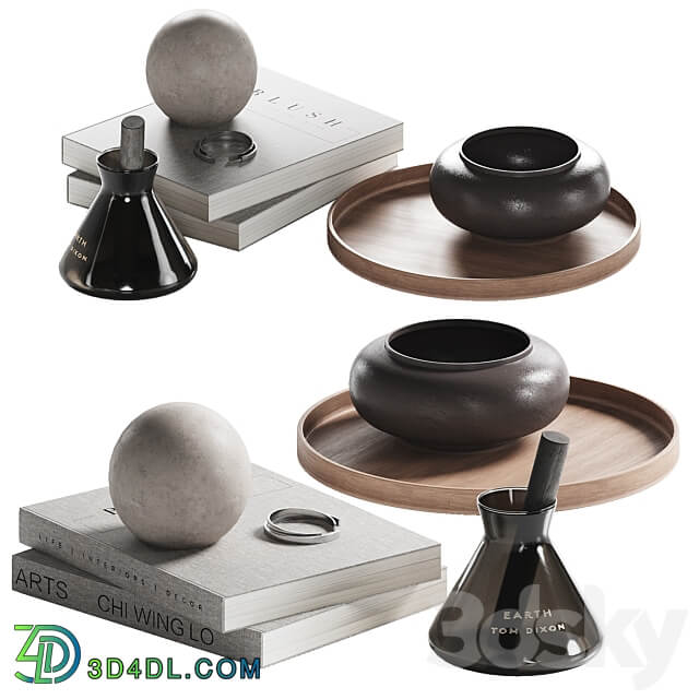 Decorative coffee table set 12 3D Models