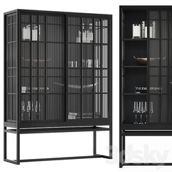 Crate Barrel Highland cabinet Wardrobe Display cabinets 3D Models 