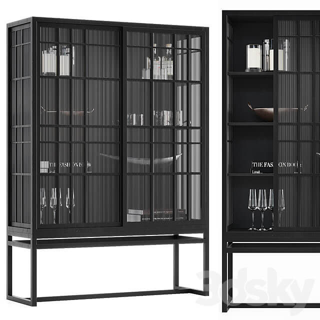 Crate Barrel Highland cabinet Wardrobe Display cabinets 3D Models