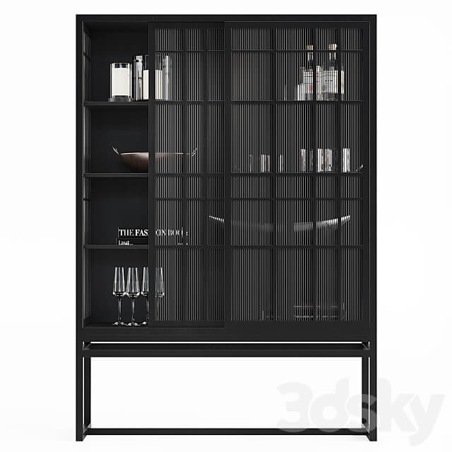 Crate Barrel Highland cabinet Wardrobe Display cabinets 3D Models