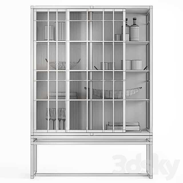 Crate Barrel Highland cabinet Wardrobe Display cabinets 3D Models