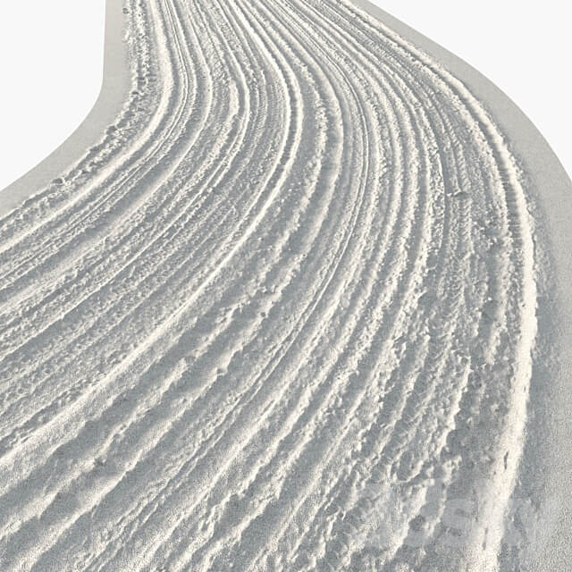 Sandy single lane road 03 16 meters 3D Models